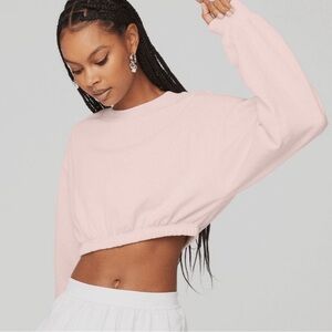 Alo Devotion Crew Neck Pullover / Baby pink M